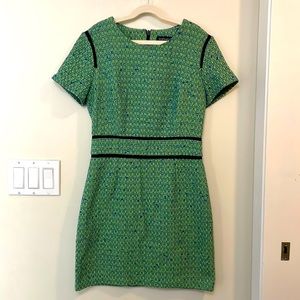 Top shop green tweed dress